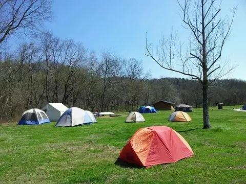 Group camping area at Tyler Bend