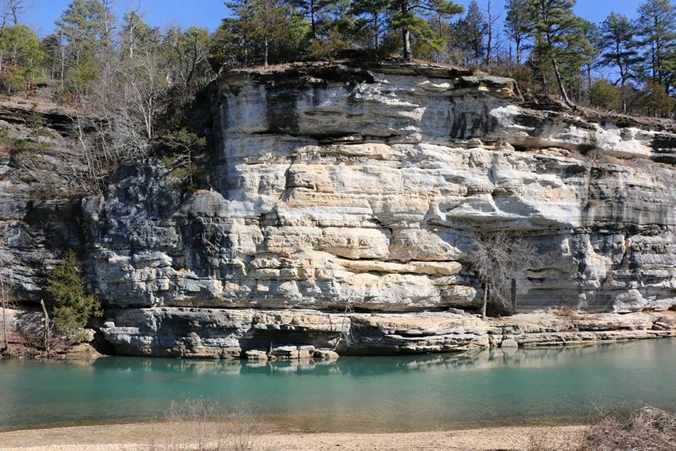 Swimming hole on the Buffalo River at Ozark campground