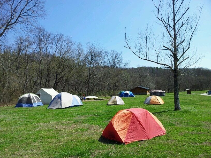 Group camping area at Tyler Bend